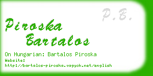 piroska bartalos business card